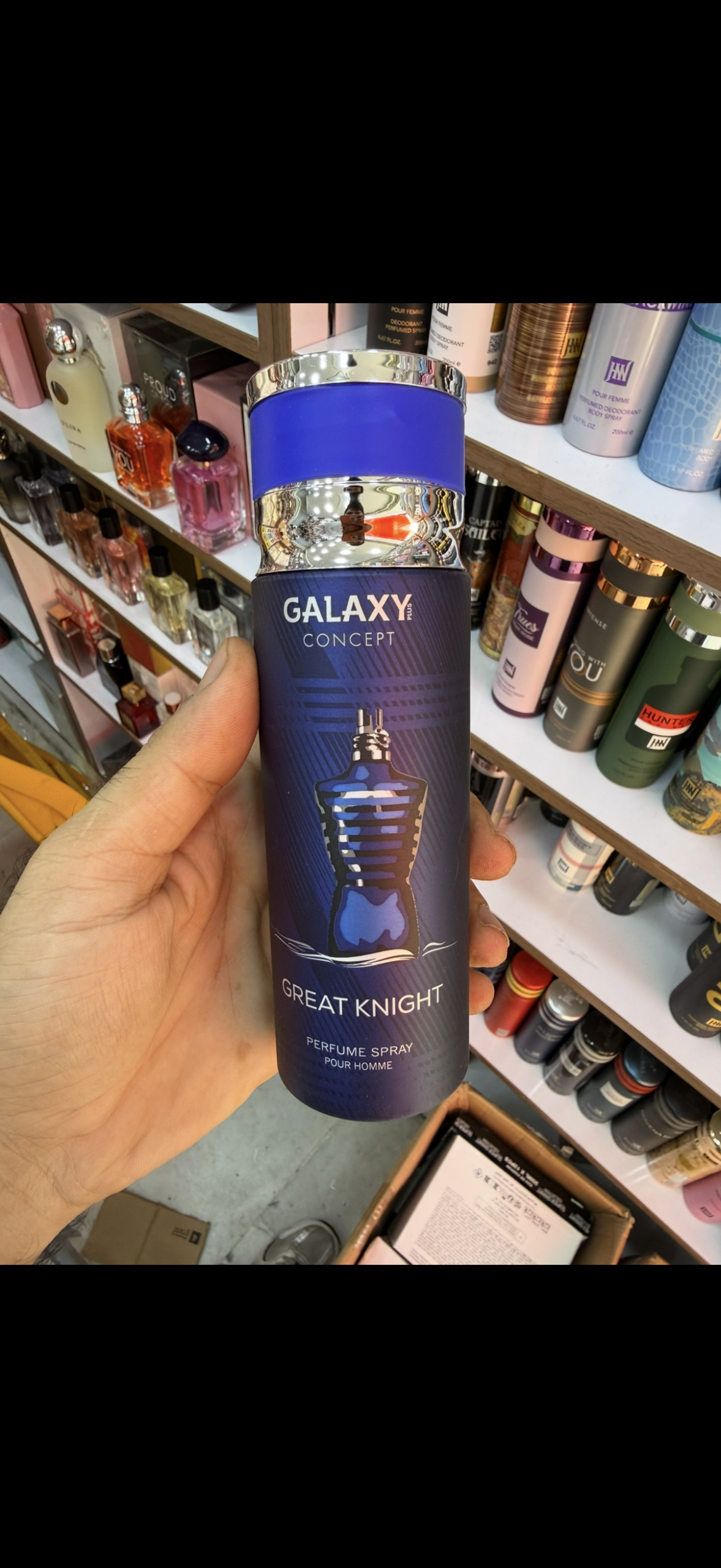 اسپری بدن و عطر مردانه اورجینال Galaxy Plus مدل Great Knight حجم ۲۰۰ میل (عمده و تک)