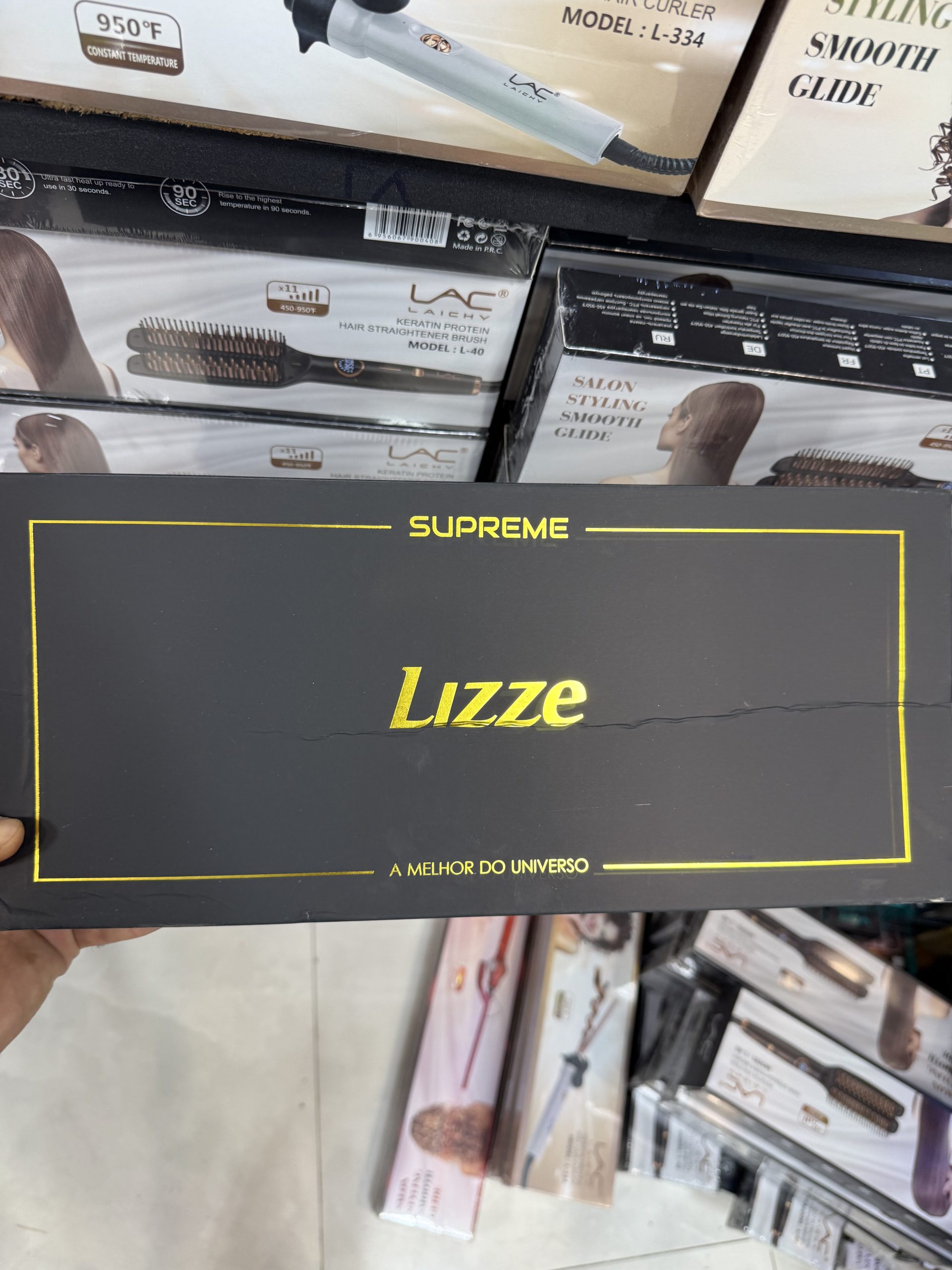 اتو مو حرفه‌ای لیزه (Lizze) مدل Supreme با صفحات تیتانیوم ۴۰ میلی‌متری اورجینال (عمده و تک)